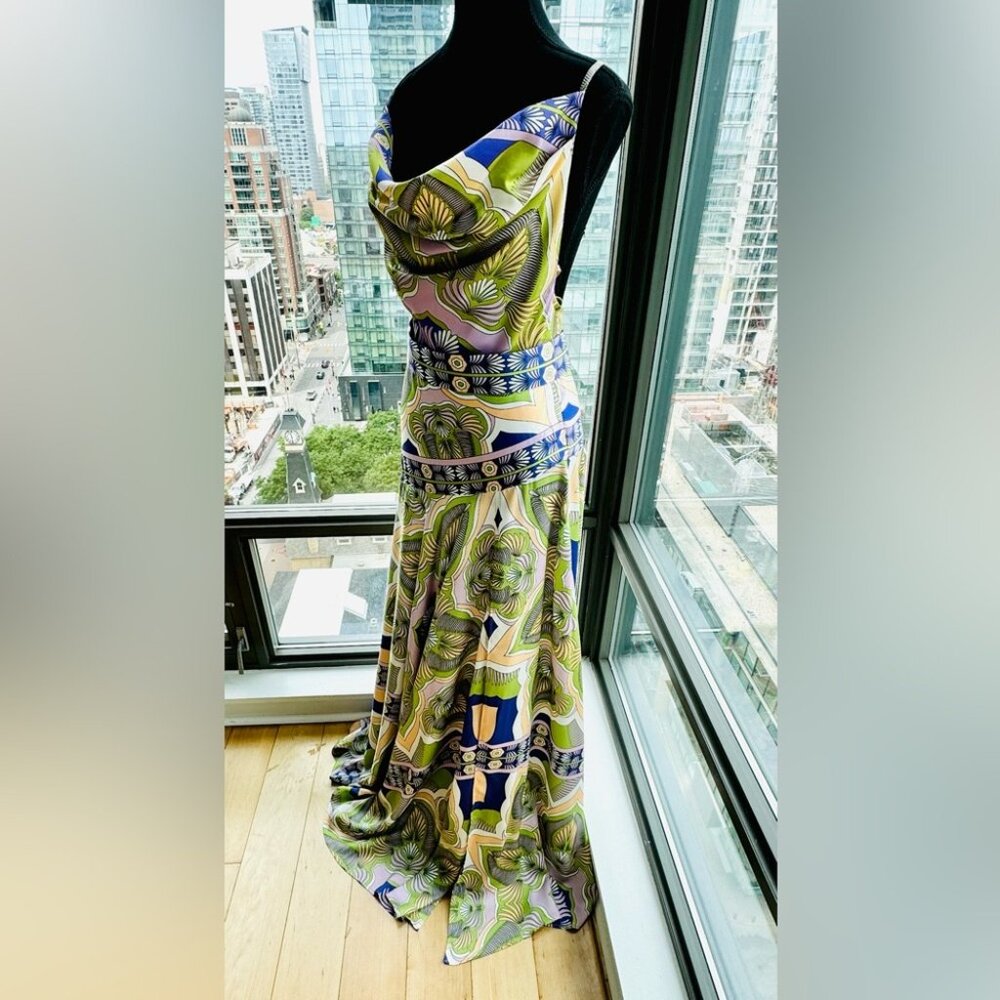 🆕 BRONX & BANCO 🧿 NWOT Leo Bali Gown - SIZE S - US 4 - Picture 5 of 16